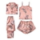 thumbnail image 4 of Conjunto de pijama de cuatro piezas fino de moda con tirantes para mujer para todas las estaciones, 4 of 5