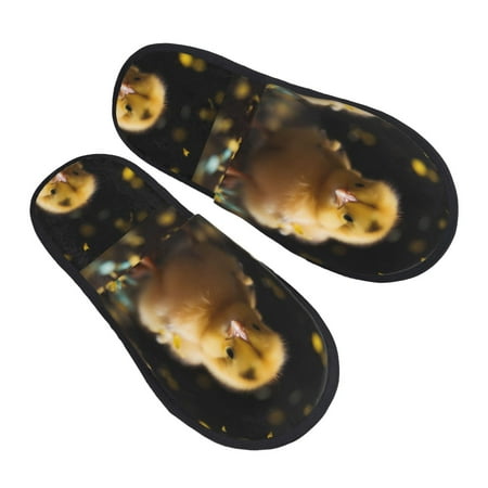 

Cozy Slippers for Women Men Cute Yellow Chicken Winter Slippers Warm Home Indoor Shoes