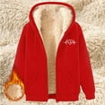thumbnail image 2 of Cnbwig Winter Coats for Women Heavyweight Hooded Jacket Warm Lined Zipper Thick Coat Outdoor Cold Weather Coats Fashion Outerwear Jackets A-RD1 L, 2 of 4