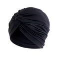 thumbnail image 1 of Gorro de turbante para mujer, hiyab elástico, nudo preatado, moda musulmana Negro Zulema Turbante Elástico, 1 of 7