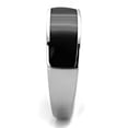 thumbnail image 4 of Luxe Jewelry Designs Men's Stainless Steel Ring with Jet Black Epoxy - Size 11 (Pack of 2), 4 of 4