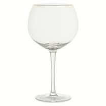 Thyme & Table 21 fl oz Sphere Stemmed Wine Glass with Gold Rim