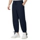 thumbnail image 2 of Pantalones largos para hombre, casuales, a la moda, con bolsillos, elásticos en los tobillos, color liso, cintura elástica, pantalones deportivos para hombre., 2 of 8