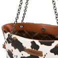 thumbnail image 4 of Wrangler Tote Bag for Women 2PCS Purses and Handbags Drawstring Shoulder Bag with Chain Straps, Cow-Brown, 4 of 7