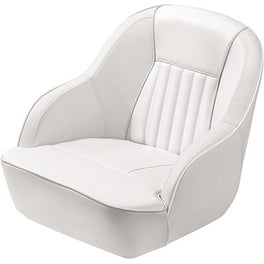 Pontoon Boat Seat Captains Bucket Boat Seat White Blue Walmart