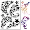 thumbnail image 1 of Sellos de goma con forma de estrella, estrellas brillantes, sellos transparentes, pentagrama de cinco puntas, estilo retro vintage, reutilizables, de silicona transparente., 1 of 9