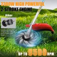 thumbnail image 4 of Floseru Gas Weed Wacker 5 in 1 Lawn String Trimmer/Edger Gas Powe 52cc Strong Powerful Full Functioning Guard Accessories Cordless Hedge Trimmer Brush Cutter Handheld Weed Eater for Lawn Garden Yard, 4 of 13