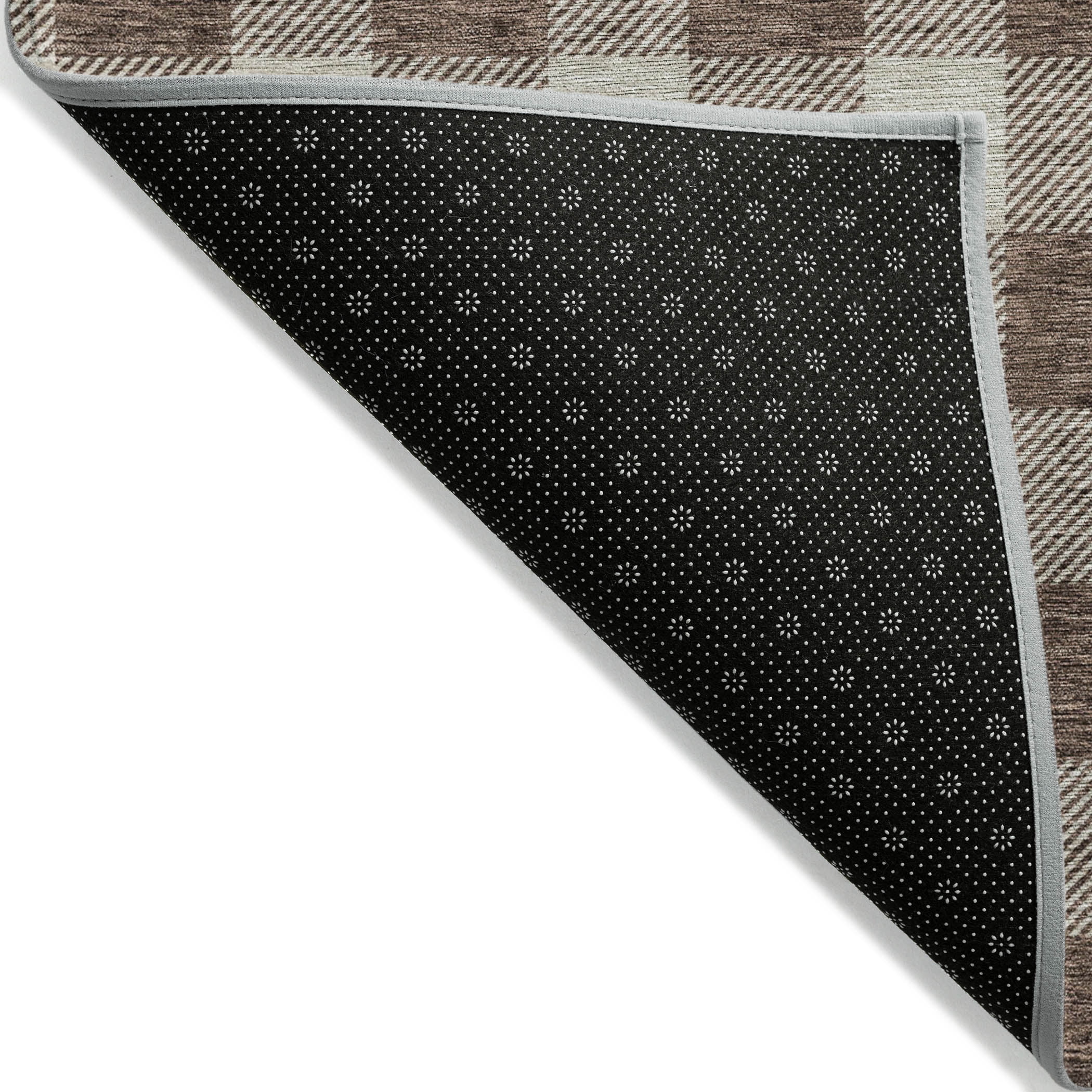 Addison Rugs Chantille Indoor/Outdoor Transitional Plaid Brown Washable Runner Rug, 2'3" x 7'6"