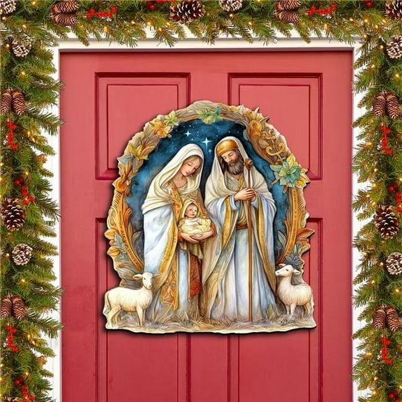 Nostalgic Nativity Scene Holiday Door Decor by G. Debrekht - Nativity Holiday Decor - 8611074H