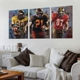 thumbnail image 2 of FUMJ Rugby Wall Art for Office, Large Cool Canvas Picture Print Painting for Living Room, Cool Sports Picture Wall Decor, 12''x16''X3 Panels, 2 of 4
