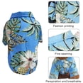 thumbnail image 3 of ZHAOCHENG piezas de camiseta de verano para perros, camiseta de estilo hawaiano para perros, camiseta para perros de estilo de vacaciones en la playa, ropa para perros transpirable de moda, azul coco, 3 of 5