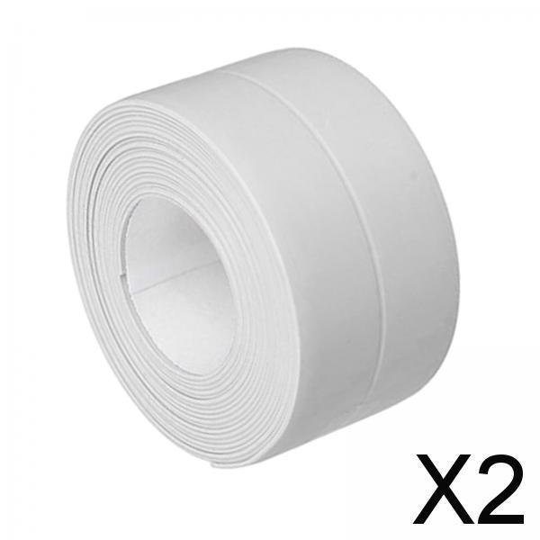 2x Cinta de Sellado Autoadhesiva para , Lavabo de , Cinta de Calafateo, Cinta de Pared Impermeable para Bañera Y Cocina 2 piezas