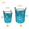 thumbnail image 3 of Lsque Christmas Snow Pattern Laundry Hamper Basket, Tall Woven Rope Hamper Basket for Clothes, Lightweight Storage Basket, Collapsible Waterproof-Small, 3 of 6
