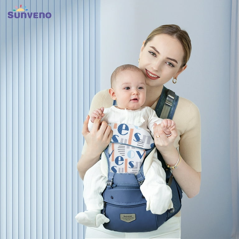 Baby Carrier Hipseat Blue Color Sunveno Ergonomic Baby Hipseat