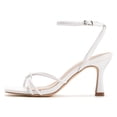 thumbnail image 2 of Women  Square Toe Kitten Heel Sandals   Ankle Strap Buckle Closure, Open Back Design, Open Toe Summer Dress Sandals, 2 of 5