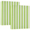 thumbnail image 3 of Dailycode Apple Green and White Stripes Hardcover 3 Ring Binder 1.5 Inch Ring Decorative Binder Organizer for Home School Office, 3 of 3