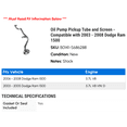 thumbnail image 2 of Pump Pickup Tube and Screen - Compatible with 2003 - 2008 Dodge Ram 1500 2004 2005 2006 2007, 2 of 2