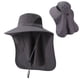 thumbnail image 2 of Sombrero transpirable para exteriores para hombres y mujeres, de ala ancha, para montañismo, pesca, con protección para el cuello., 2 of 4