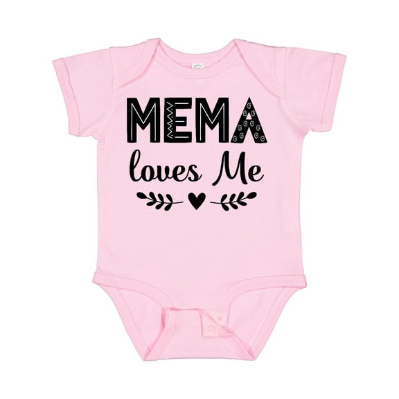 Inktastic Mema Loves Me Baby Clothes Girls Baby Bodysuit