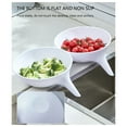 thumbnail image 2 of 1 Packs Multifunctional Fruit Vegetable Colander Strainer Bowl with Funnel - Kitchen Dish Washing Basin Basket Tray for Mixing Soaking Noodles Honeycomb Plug Drainer 29.5x23.6x10.7cm, 2 of 6