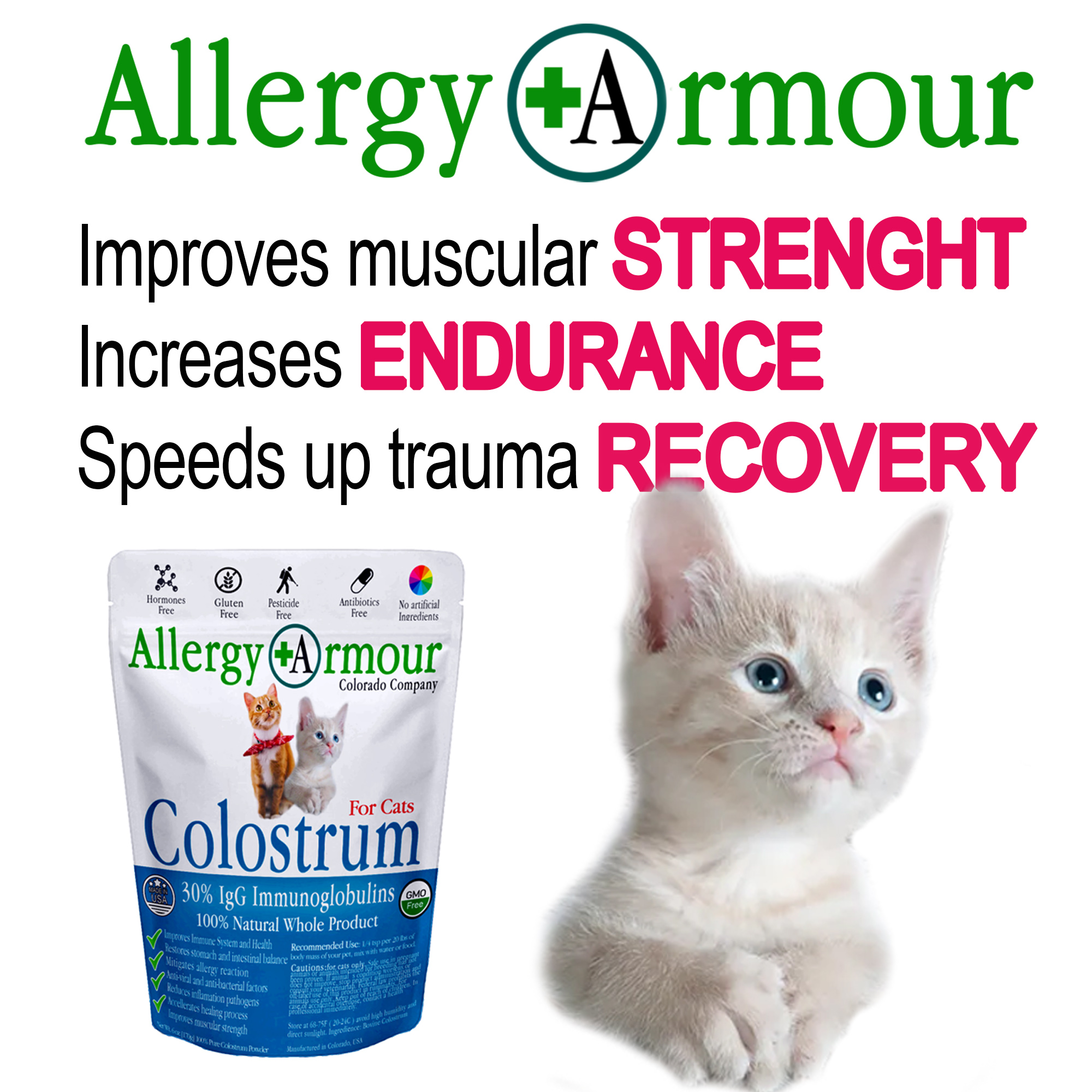 Buy Immunity Colostrum for Cats Allergy Relief Supplement 100 Pure and