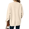 thumbnail image 4 of Dwellite Oversized Sweatshirt for Women Crewneck Fleece Pullover Sweatshirt Fall Fashion Loose Fit Shirts Complexion L, 4 of 6