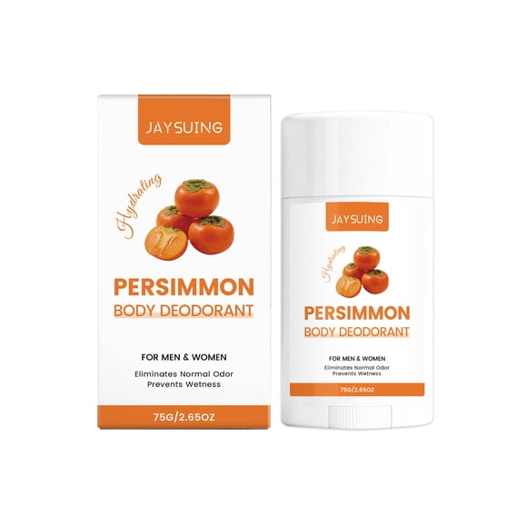 Desodorante corporal de caqui 75 g. Hidratante. Elimina el mal olor. Previene la humedad. Para hombres y mujeres. Desodorante natural sin aluminio. Regalo ideal.