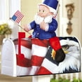 thumbnail image 3 of American Flag Mailbox Covers Magnetic Memorial Day Outdoor Decorations American Eagle Welcome Mailbox Wraps 4th of July Post Letter Box Cover Garden Decor Standard Size 18" X 21", 3 of 6