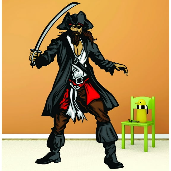Custom Wall Decal Sticker : Pirate Boys Bedroom 20x30"