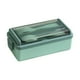 thumbnail image 2 of Lonchera TRIEIY de plástico, lonchera bento Gn1 de una sola capa, verde, liquidación de loncheras bento, 2 of 8