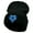 Black, variant on Soccer Heart Embroidered 12 Inch Long Knitted Beanie - Black OSFM