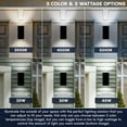 thumbnail image 2 of Luxrite Dusk to Dawn LED Outdoor Wall Light, 12", Up or Up and Down Light, 3CCT 3000K-5000K, 20/30/40W, IP65, ETL 2-Pack, 2 of 7