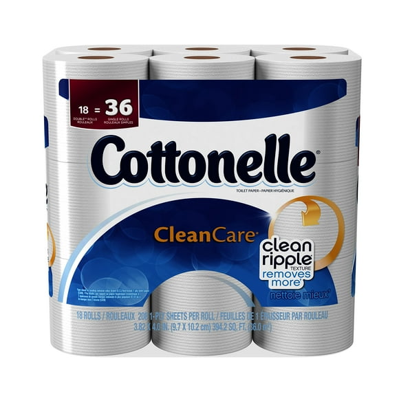 Cottonelle Papier Toilette Soin Propre Double Rouleau 18 Pk