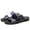 blue, variant on Men's Adjustable Double Buckle Slide Sandals, Casual Navy Blue and Black Summer Slippers
