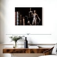 thumbnail image 3 of Elephant Stock Symbolic Lady Justice Wall Art - Horizontal Canvas Wall Art - Living Room Wall Decor - Profession Canvas - Black And Brown Decor - 30" x 20", 3 of 8