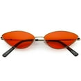 thumbnail image 1 of Retro Small Metal Cat Eye Sunglasses For Women Color Tinted Lens 55mm (Gold / Red), 1 of 4