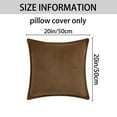 thumbnail image 6 of Unique Bargains 2Pcs Decorative Throw Pillow Covers for Couch Bed Brown 20" x 20", 6 of 6