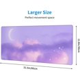 thumbnail image 2 of Purple Pastel Clouds Mouse Pad XL Large Gaming Mouse Pad Long Desk Pad Pastel Desk Accessories, 31.5 X 11.8 Inch, 2 of 5