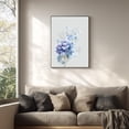 thumbnail image 4 of Blue Floral Hydrangea Plant Canvas Painting Print Wall Art for Living Room Bedroom Decoration Frameless, 4 of 7