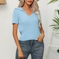 thumbnail image 6 of Mittory Women's Short Sleeve Sweater Tops Lightweight Pullover Shirts Spring Summer Trendy Casual Blouses, 6 of 8