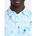 thumbnail image 4 of Birdie Bound Men's Toucan Prism Print Polo Top, Sizes S-3XL, 4 of 5