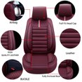 thumbnail image 5 of Tuqiang Car Seat Covers for Acura for ILX 2012-2022 Airbag Compatible Leather Seat Covers for 5-Seater Cars with Enhanced Safety Features Red, 5 of 8