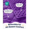 thumbnail image 3 of 2 lbs Weighted Lap Pad, Ultra Soft Minky Dotted Heavy Blankets Throw for Better Study Relaxing & Sleeping, Machine Washable, 20 x 30 Inches, Purple, 3 of 13