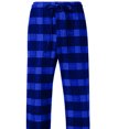 thumbnail image 4 of Puntoco Leisure Pants Men,Men Pants Clearance, Men'S Casual Plaid Loose Sport Plaid Pajama Pants Trousers Blue, 4 of 4
