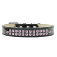 thumbnail image 3 of Dog, Puppy  Pet Ice Cream Collar, "Two Row Light Pink Crystal Rimsets", 3 of 5