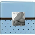 thumbnail image 2 of Pioneer 2-Up Baby Dot Fabric Frame Photo Album 200 Pockets-Blue/Brown, Pk 1, 2 of 2