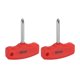 thumbnail image 1 of Destornillador Phillips T-handle PH2 de 2 piezas Uxcell #2, destornilladores magnéticos de bolsillo CR-V, rojo, 1 of 7