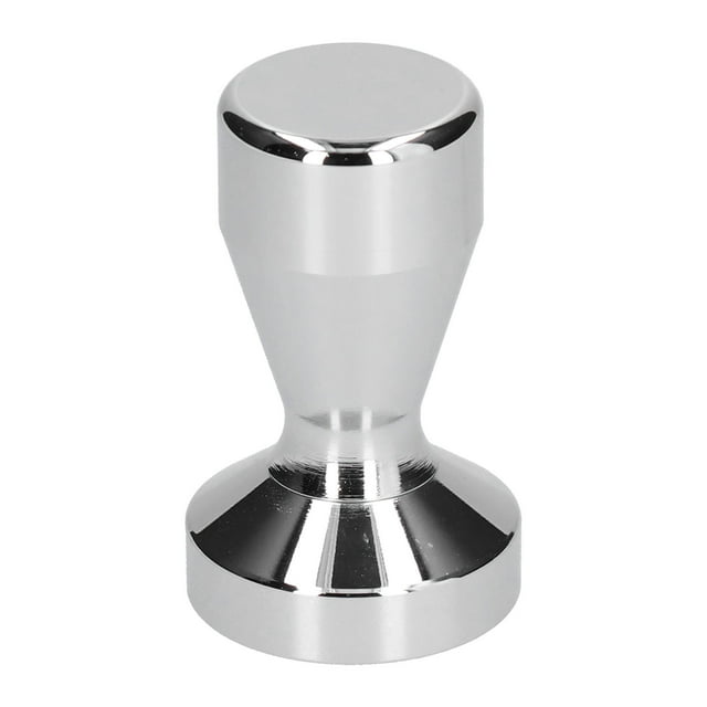 Prensa compacta italiana de acero inoxidable para café en polvo, martillo para el hogar y la oficina, color plateado, 49 mm