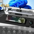 thumbnail image 2 of COSTOM Wireless Mechanical Keyboard, 3 Mode Gasket Mounted RGB Gaming Keyboard with Volume Knob, Pre-Lubed Linear Switches, MDA-Profile, 98 Keys Hot Swappable Creamy Keyboard for PC/Tablet/Xbox/PS4, 2 of 9