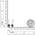 thumbnail image 6 of Gem Stone King 14K Yellow Gold Blue Lapis Earrings for Women | 4.00 Cttw | Gemstone Birthstone | Oval 9X7MM, 6 of 6